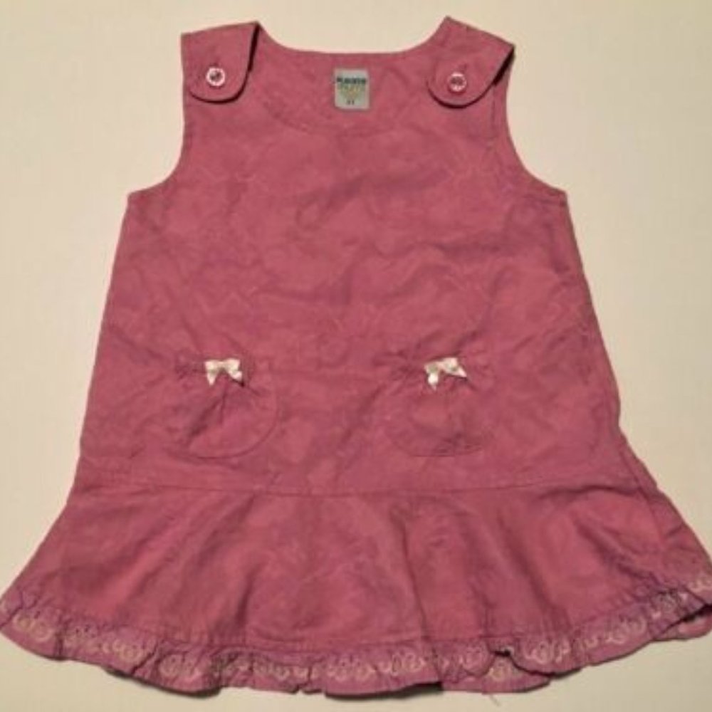 PLEASE MUM Adorable Pink Brocade Jumper ~ Sz 2T